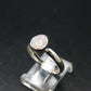 Very Rare White Cryolite 925 Silver Ring from Greenland - Size 8 - 1.81 Grams