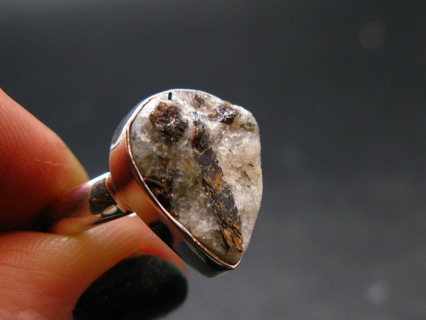 Astrophylite Astrophyllite Silver Ring From Russia - Size 7 - 4.3 Grams