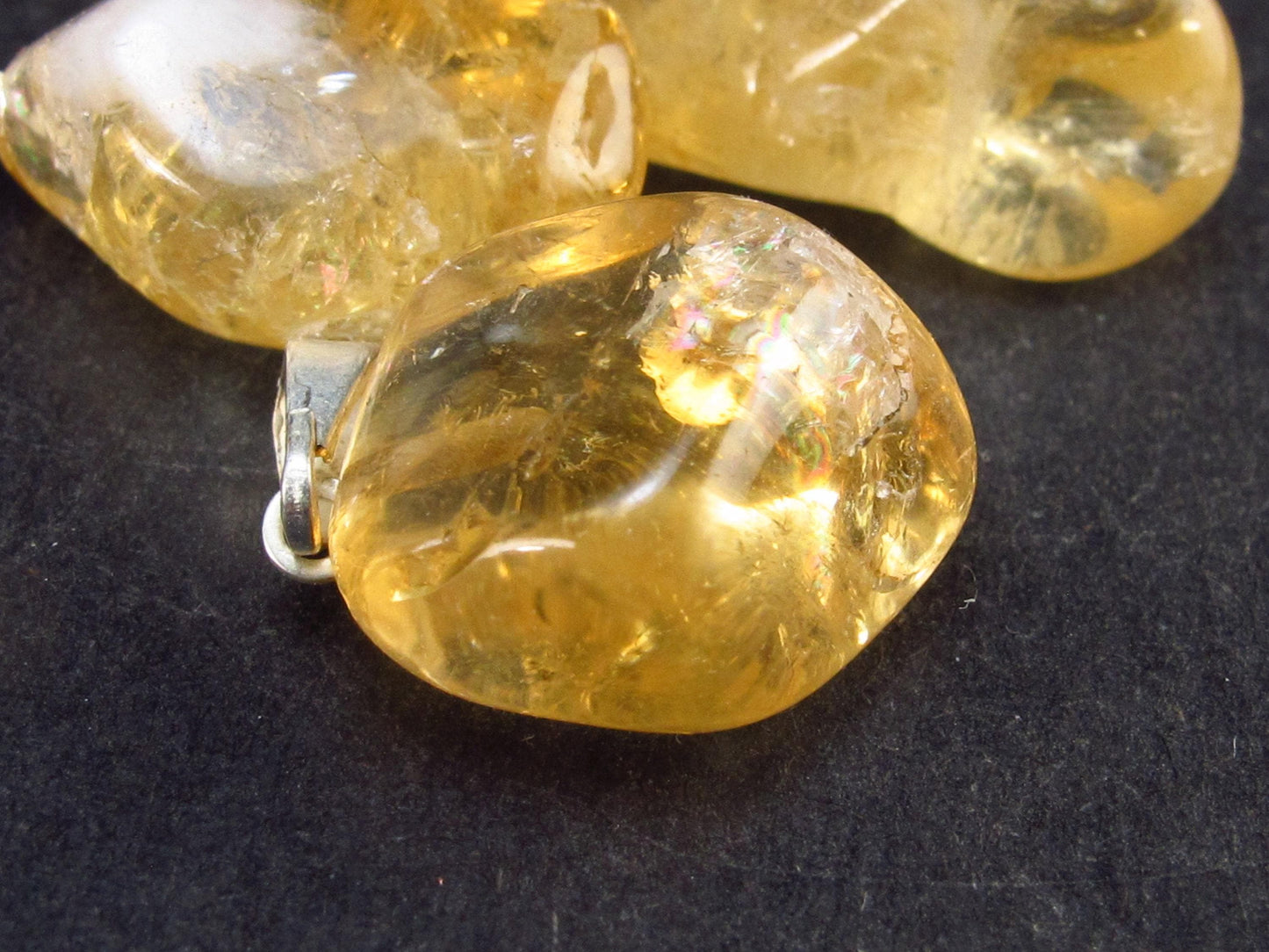 Set of 3 Natural Citrine Pendant From Brazil