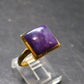 Sugilite Silver Gold Plated Ring From South Africa - 4.83 Grams - Size 8