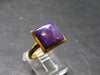 Sugilite Silver Gold Plated Ring From South Africa - 4.83 Grams - Size 8