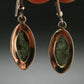 Moldavite Tektite Silver Earrings from Czech Republic - 5.62 Grams