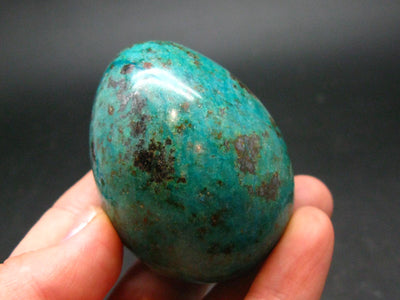 Chrysocola Chrysocolla Egg From Peru - 2.1" - 114.90 Grams