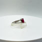 Ruby Solitaire Ring | Natural Ruby in Sterling Silver | July Birthstone Jewelry - Size 8