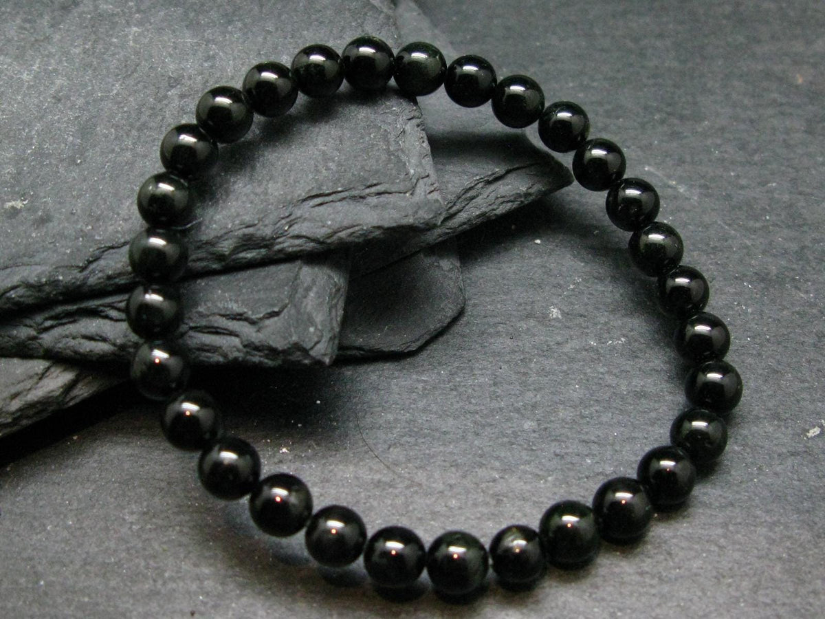 Star Diopside Genuine Bracelet ~ 7 Inches ~ 6mm Round Beads
