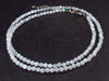 Lightweight Gem Sparkly Faceted Aquamarine Tiny Beads Necklace from Brazil - 17"