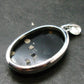 Snowflake Obsidian Silver Plated Pendant From Mexico - 1.7"