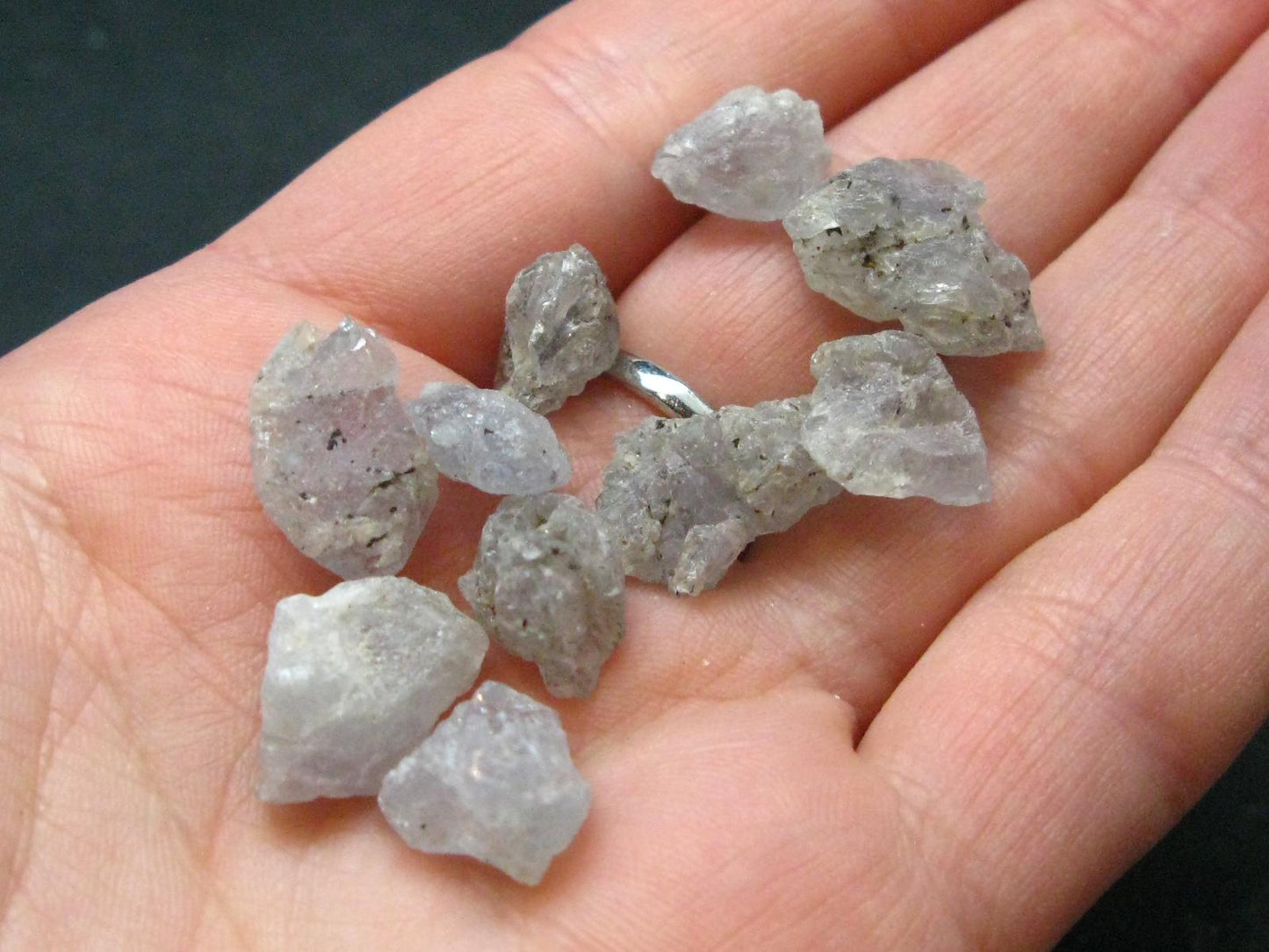 Lot of 10 Gray Herderite Crystals from Africa - 50.75 Carats