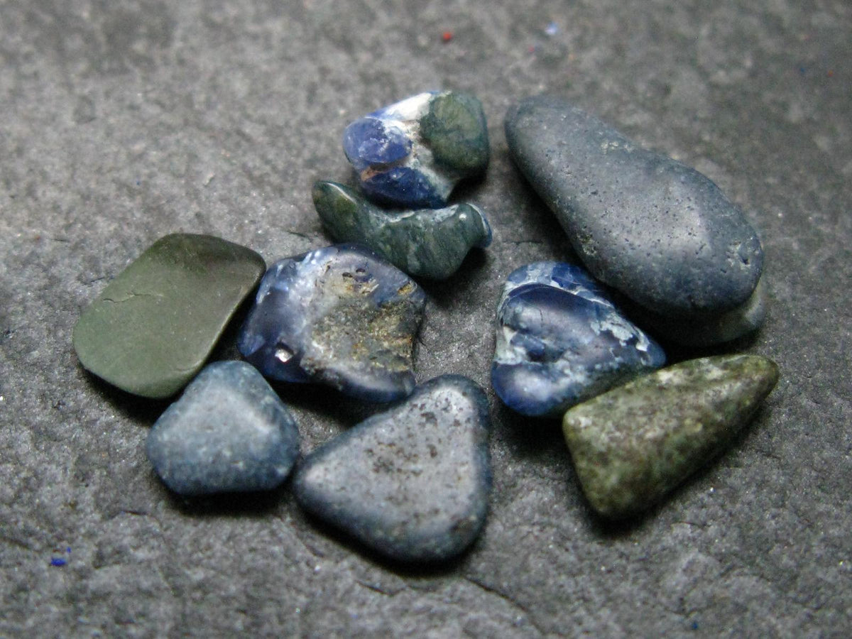 Nice Lot of 10 Benitoite Tumbled Crystals From California USA - 7.72 Carats