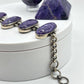 Charoite & Sterling Silver Oval Link Bracelet - 37.83 Grams