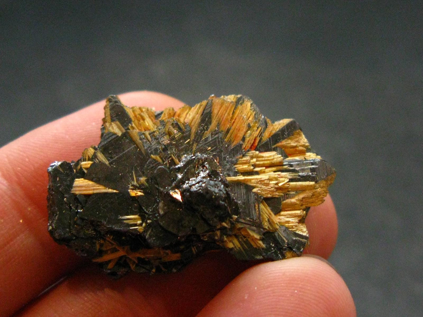Large Hematite and Rutile Cluster from Brazil - 1.1" - 6.79 Grams
