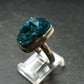 Emerald Green Dioptase Crystal Silver Ring from Congo - 6.49 Grams - Size 8