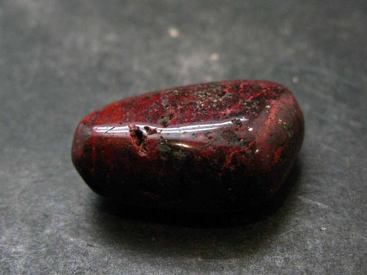 Red Cinnabar Cinabar Tumbled Piece From Spain - 13.16 Grams - 1.2"