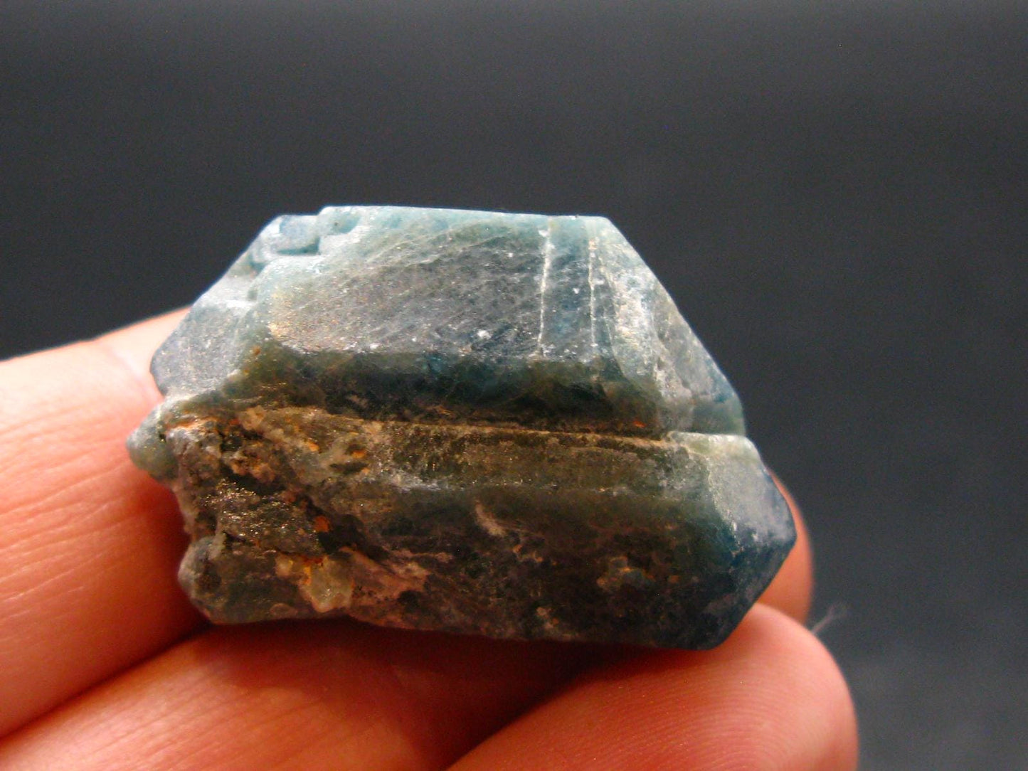 Large Neon Blue Apatite Crystal From Brazil - 1.2" - 14.08 Grams