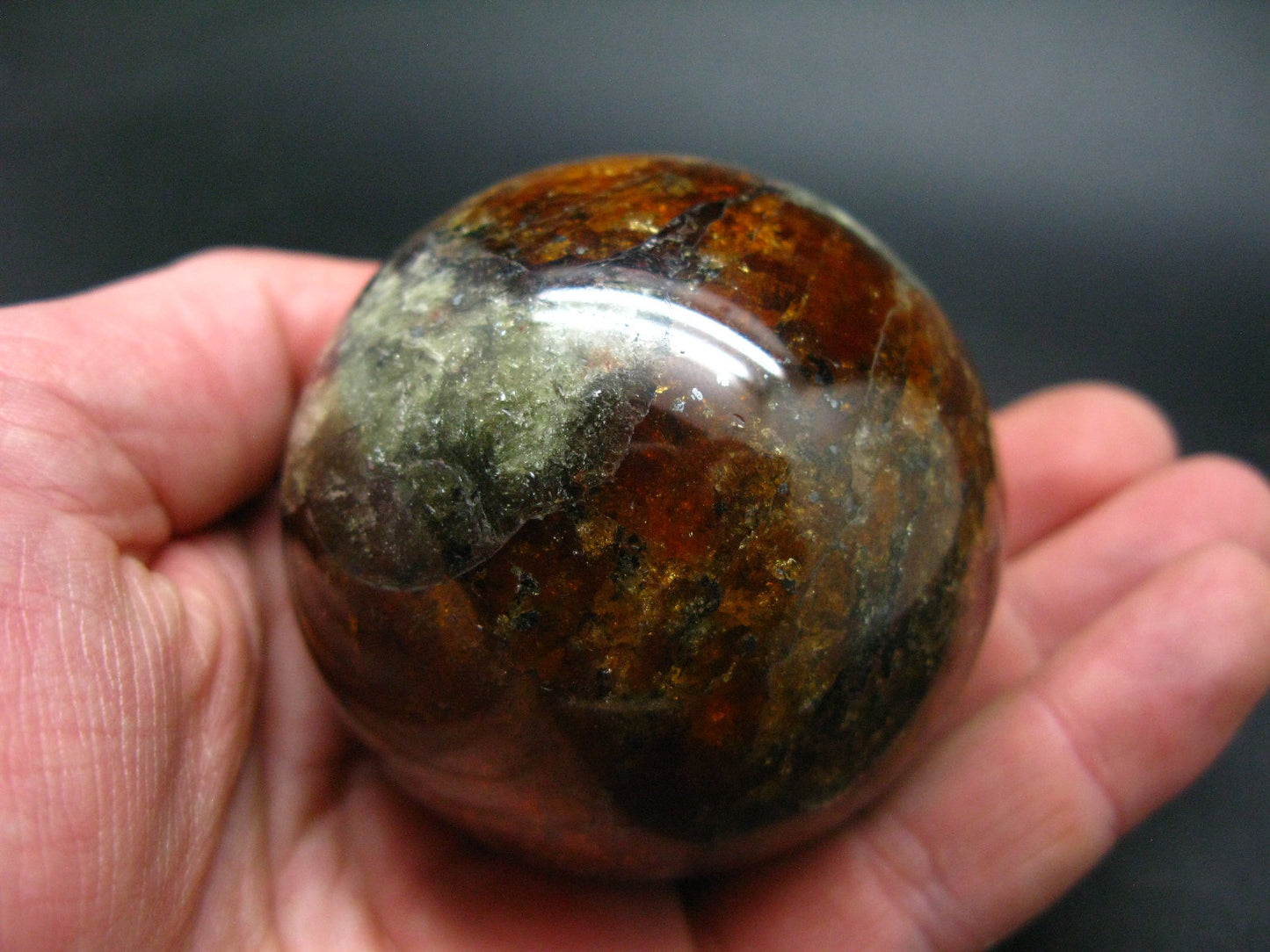 Rare Spessartine Garnet Sphere Ball From Tanzania - 2.5" - 480 Grams