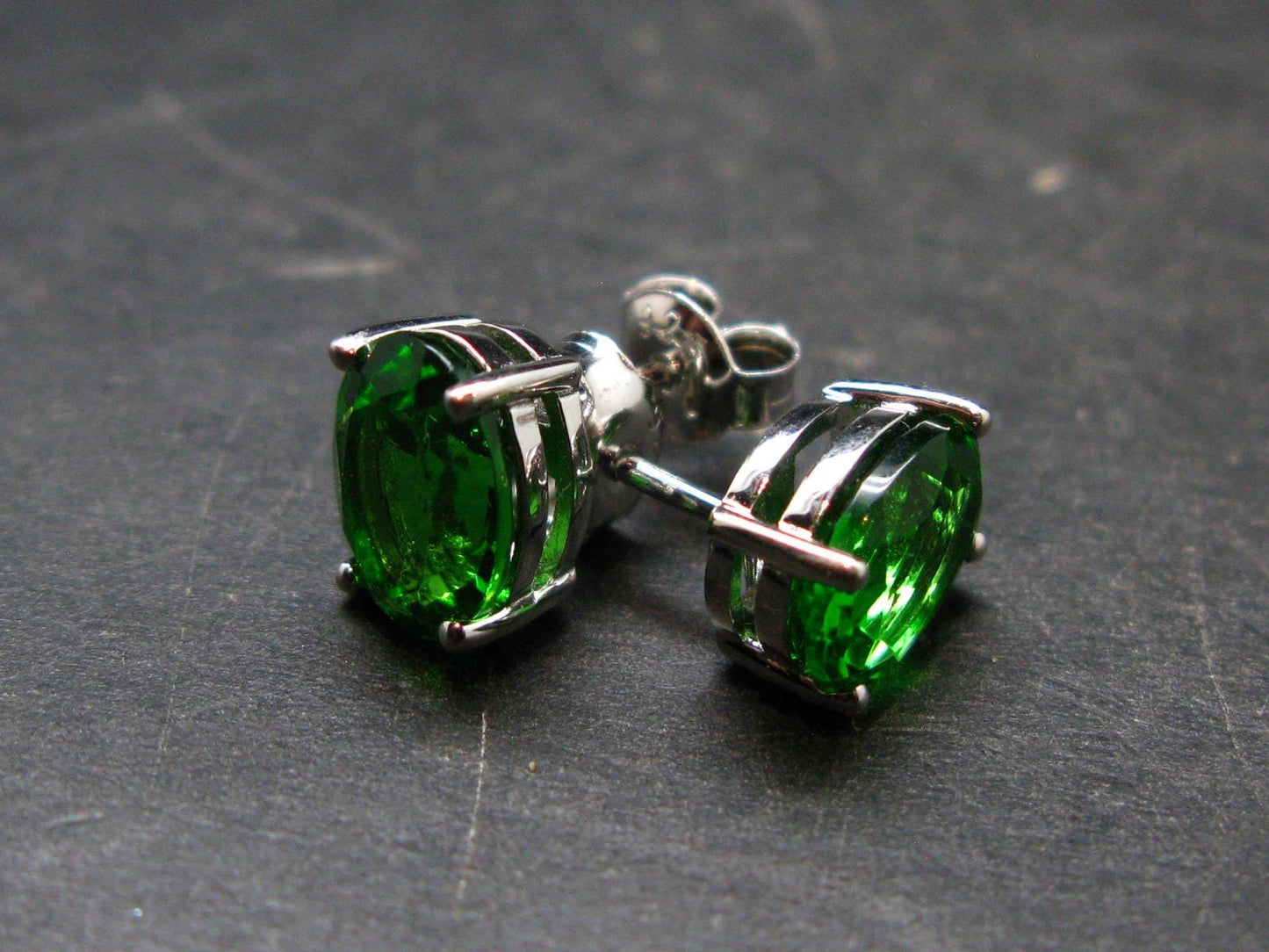 Helenite Gaia Stone Gem Sterling Silver Earrings From Washington - 3.0 Carats