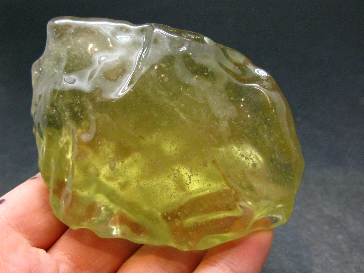 Nice Gem Libyan Tektite Tumbled Stone From Libya - 182.09 Grams - 3.1"