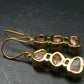 Morganite Pink Beryl Crystal Gold Plated Silver Earrings From Brazil - 12.63 Grams