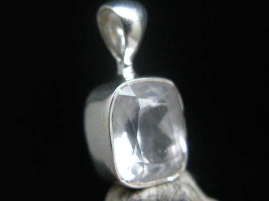 Gem Phenakite Phenacite Facetted Pendant from Russia - 1.47 Grams - 0.6"