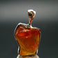 Raw Fire Opal Sterling Silver Pendant From Mexico - 0.7" - 1.27 Grams