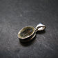 Gem Libyan Desert Glass Tektite Faceted Pendant Sterling Silver from Libya - 0.9" - 3.03 Grams
