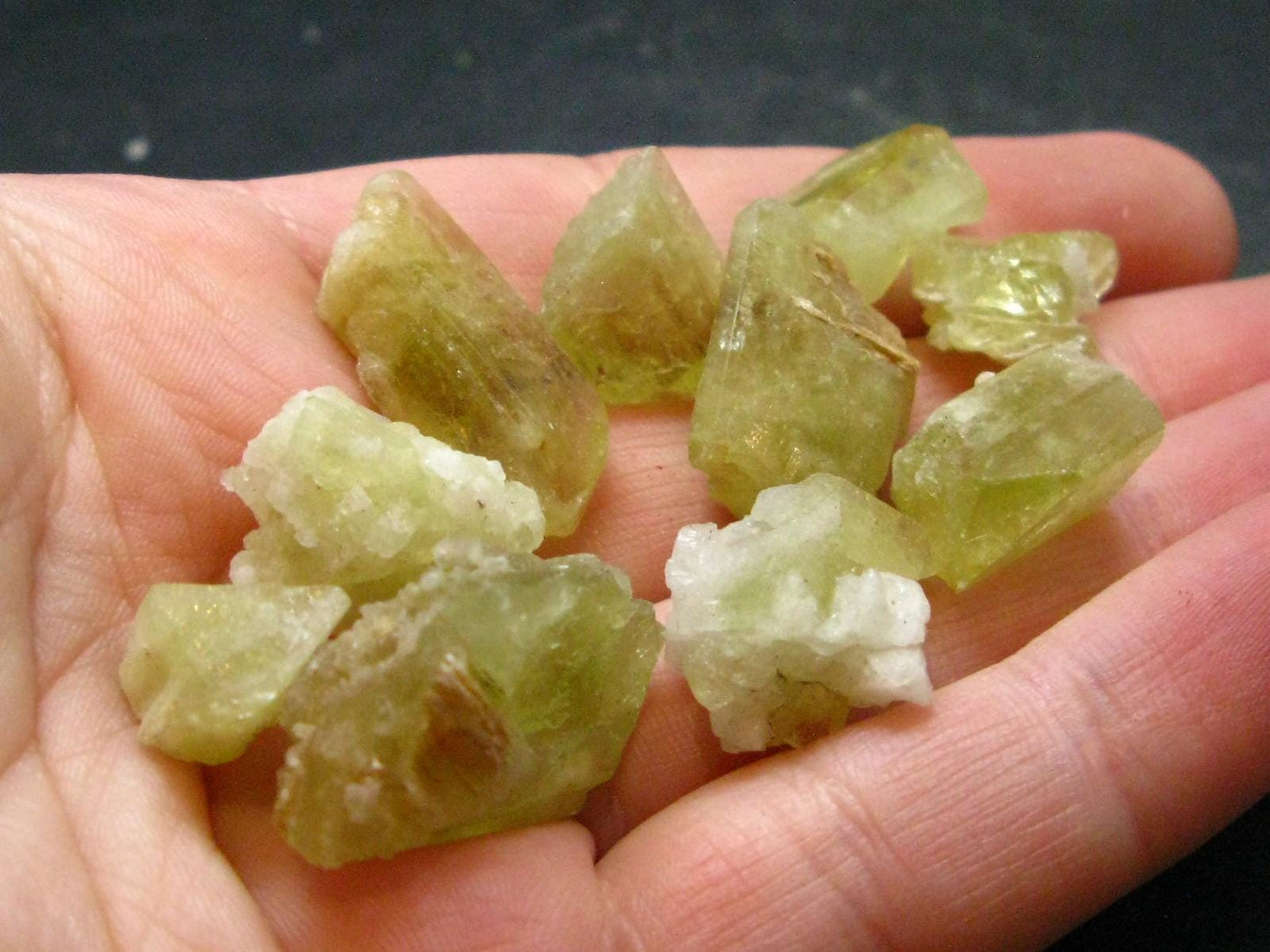 lot of 10 Brazilianite Crystals From Brazil - 22.92 Grams
