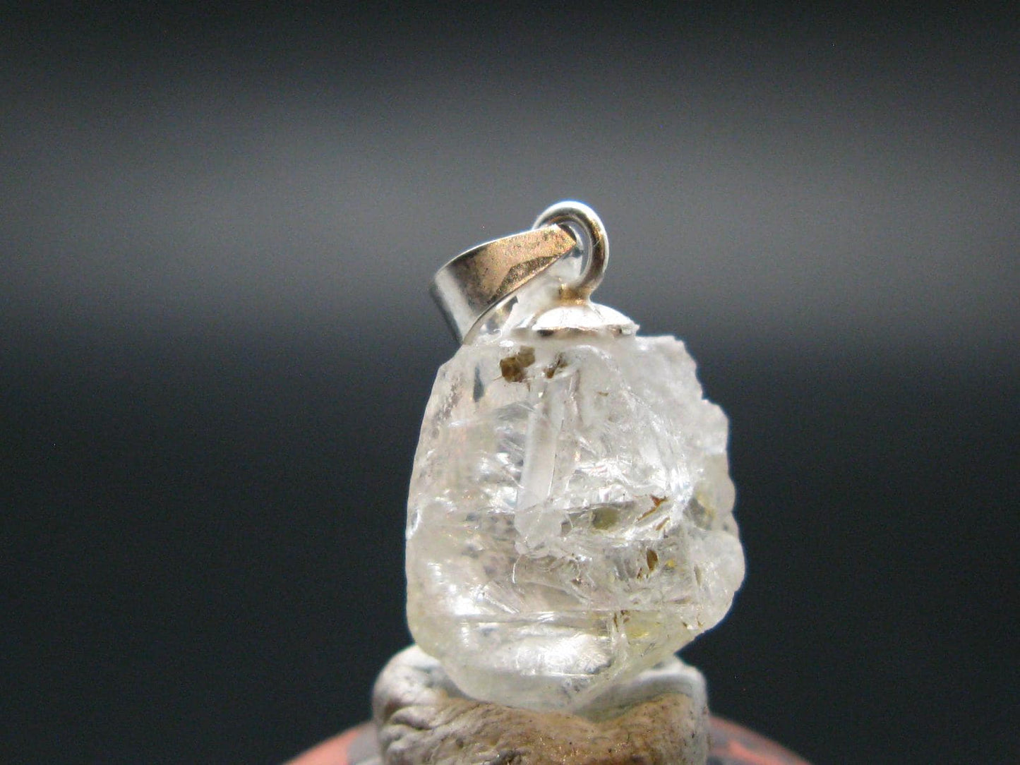 Phenakite Phenacite Crystal Silver Pendant from Russia - 0.7" - 1.30 Grams