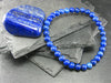 Lapis Lazuli Lazurite Genuine Bracelet ~ 7 Inches ~ 6mm Round Beads