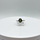 Moldavite Solitaire Ring – Silver Sparkle Band – Bold Oval Cut Statement - Size 8
