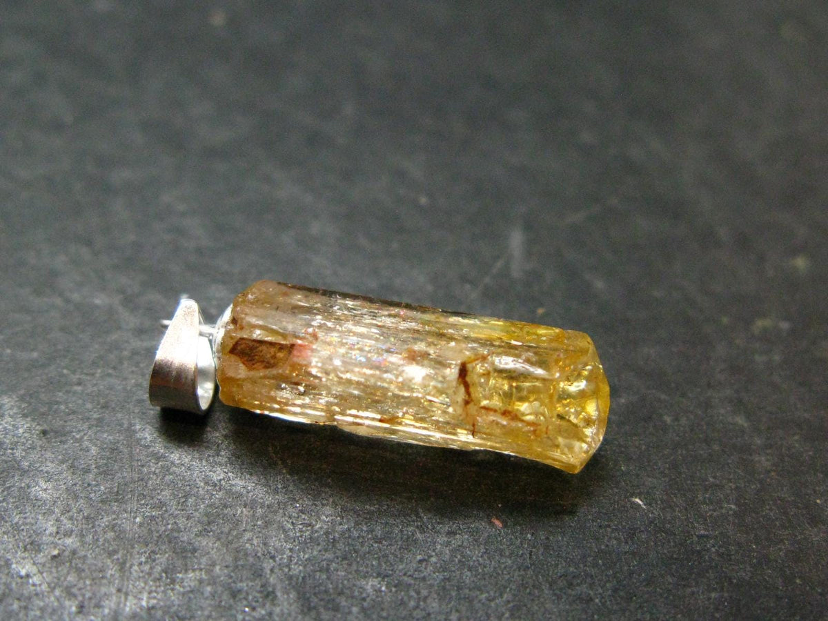 Imperial Topaz Crystal Pendant From Brazil - 1.0" - 1.85 Grams
