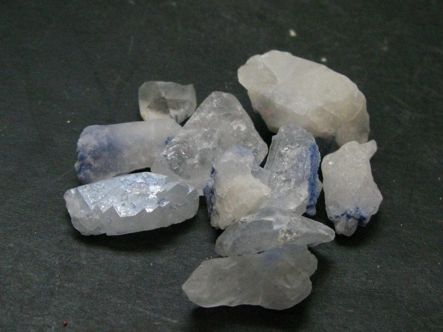 Lot of 10 Dumortierite In Quartz Crystals From Brazil - 29.88 Grams