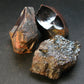 Kidney Ore!! Lot of Three Rough Brilliant Silvery Black Botryoidal Bubbles Hematite from Morocco