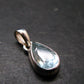 Stunning Genuine Faceted Aquamarine Gem Sterling Silver Pendant From Brazil - 0.7"