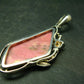 Vivid Juice Carmine Red Gem Rhodonite Silver Pendant From Brazil - 2.3" - 14.7 Grams