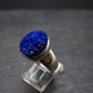 Royal Blue Rough Azurite Sterling Silver Ring - Size 7.5 - 8.33 Grams