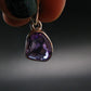 Large Genuine Rich Purple Amethyst Sterling Silver Pendant From Brazil - 0.9" - 3.32 Grams