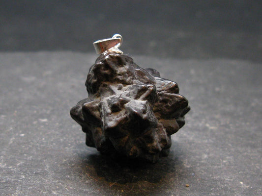 Very Rare Z-Stone (Limonite after Marcasite) Silver Pendant from Sahara Dessert, Egypt - 1.2" - 17.88 Grams