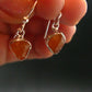 Spessartine Garnet Silver Earrings From Tanzania - 1.0" - 2.01 Grams