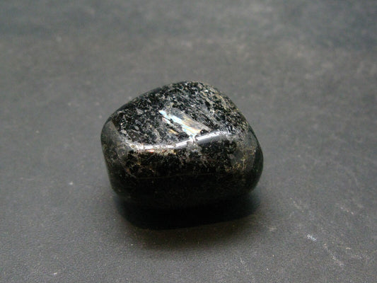 Rare Nuumite Nuummite Tumbled Stone From Greenland - 19.68 Grams - 1.1"