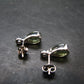 Moldavite Tektite Silver Earrings from Czech Republic - 2.40 Grams