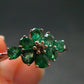 Emerald Faceted Silver Ring from Colombia - 2.71 Grams Total - Size 8