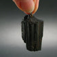 Black Tourmaline Schorl Silver Pendant From Brazil - 1.9"