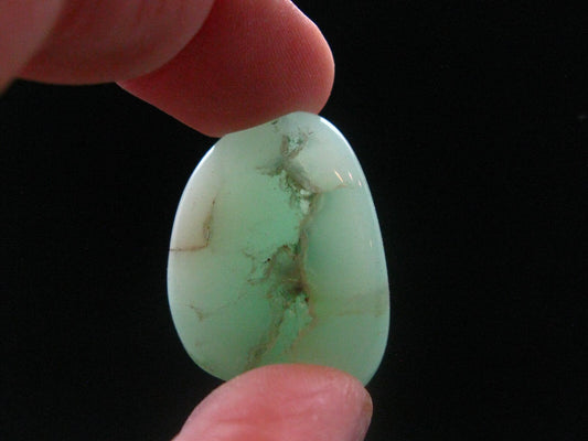 Rich Green Chrysoprase Polished Tumbled Stone From Australia - 1.1"