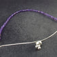 Natural Faceted Round Beads Amethyst 925 Silver Bracelet - Size Adjustable - 2.86 Grams