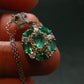 Emerald Silver Pendant W/Chain From Colombia - 3.42 Grams Total