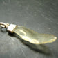 Gem Libyan Desert Glass Tektite Free Form Pendant Sterling Silver from Libya - 1.8" - 2.39 Grams