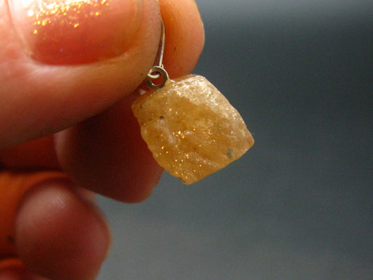 Imperial Topaz Crystal Pendant From Brazil - 0.7" - 1.79 Grams