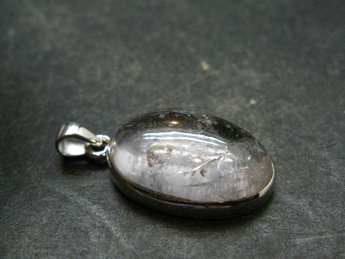 Nice Danburite Crystal Silver Pendant from Mexico - 1.2" - 5.05 Grams