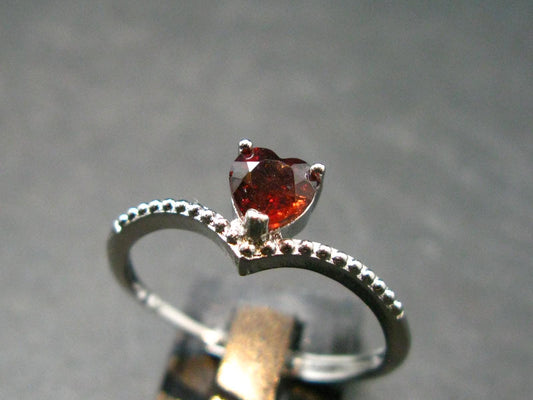 Spessartine Garnet Ring From Tanzania - Size Adjustable - 1.18 Grams