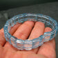 Blue Topaz Genuine Bracelet ~ 7 Inches ~ 12mm Squared Beads